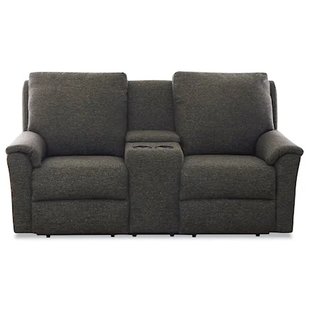 Power Console Reclining Loveseat with Power Headrests & XMS Massage with Heat Therapy